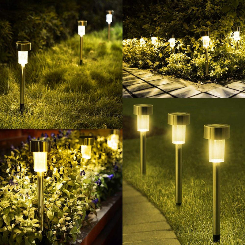 Luzes Led Garden em Aço Inoxidável - Kit com 12 peças